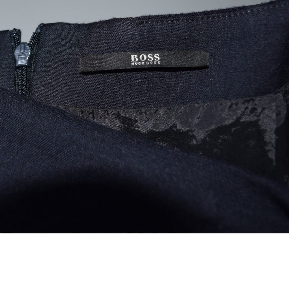 Hugo Boss Women’s US 10 Navy Blue Wool Blend Pencil Skirt - Picture 4 of 4